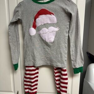 Place Gray and Red Santa Pajama Set